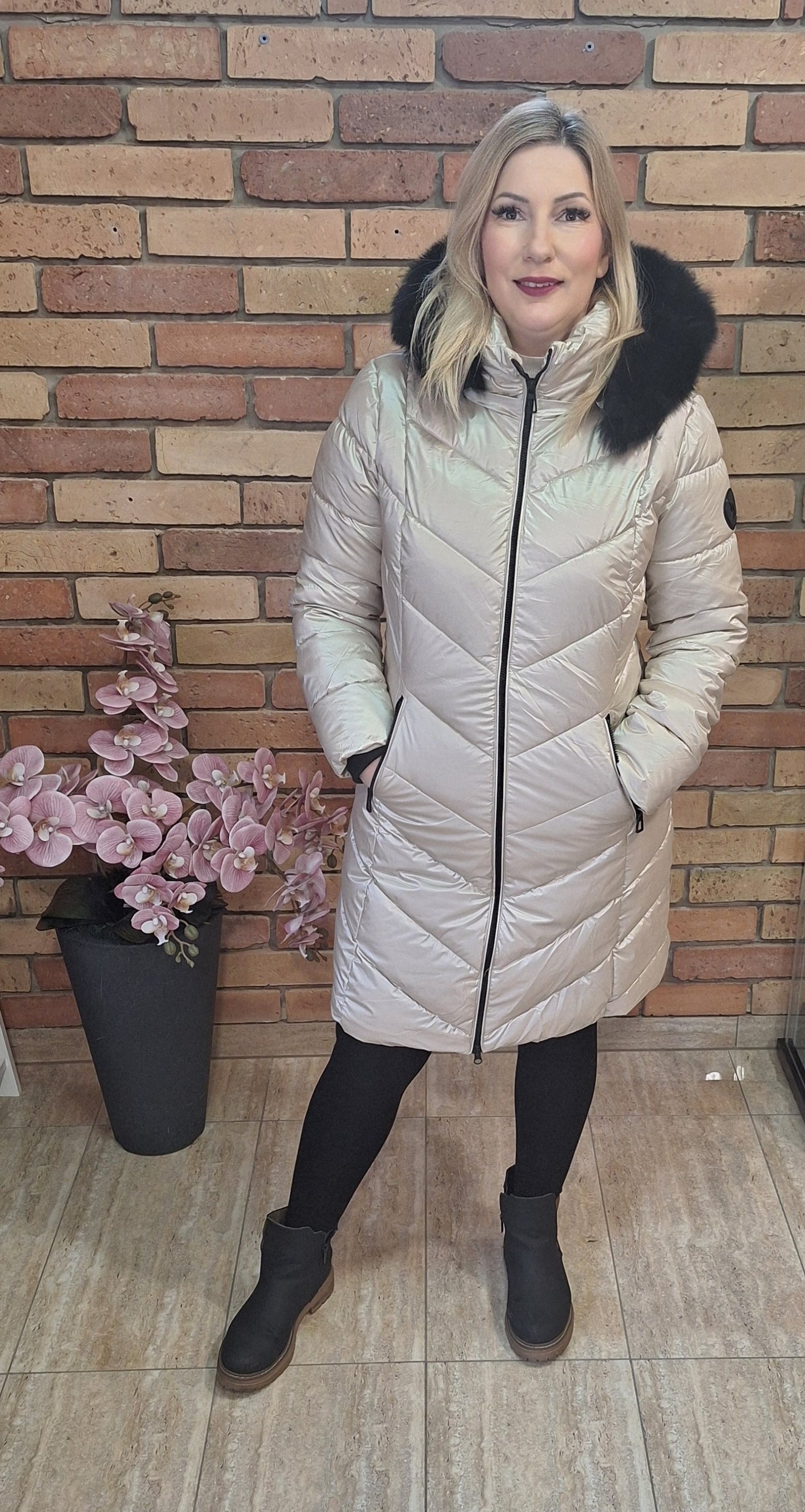 Pezsgő téli kabát